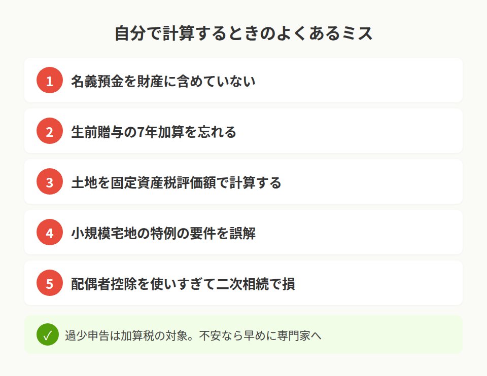 よくある計算ミス5つ