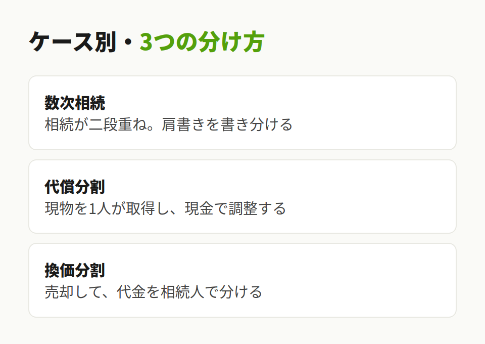 分割方法の違い